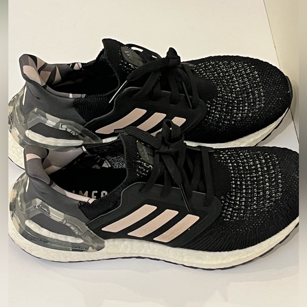 Women’s Adidas ULTRABOOST 20 - Size 6.5 - Black with camo - PrimeBlue